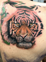 Work in progress of a tiger inspired by a panting the customers father did