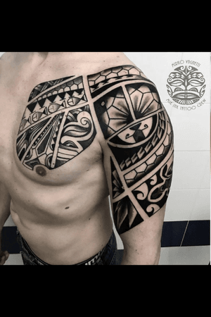 Handmade polynesian tattoo work 