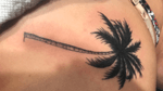 Palm tree cover up tattoo