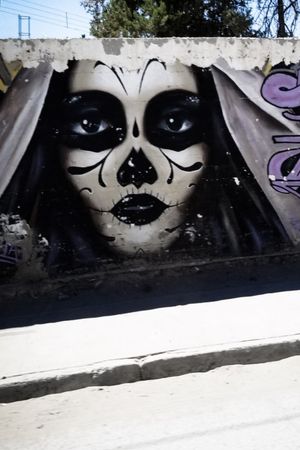 Day of the dead girl in Juarez Mexico