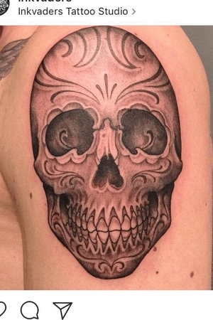 #tattoo #tattooartist #tattooart #inked #inkvaders #switzerland #blackandgreytattoo #blackandgrey #skull #skulltattoo 