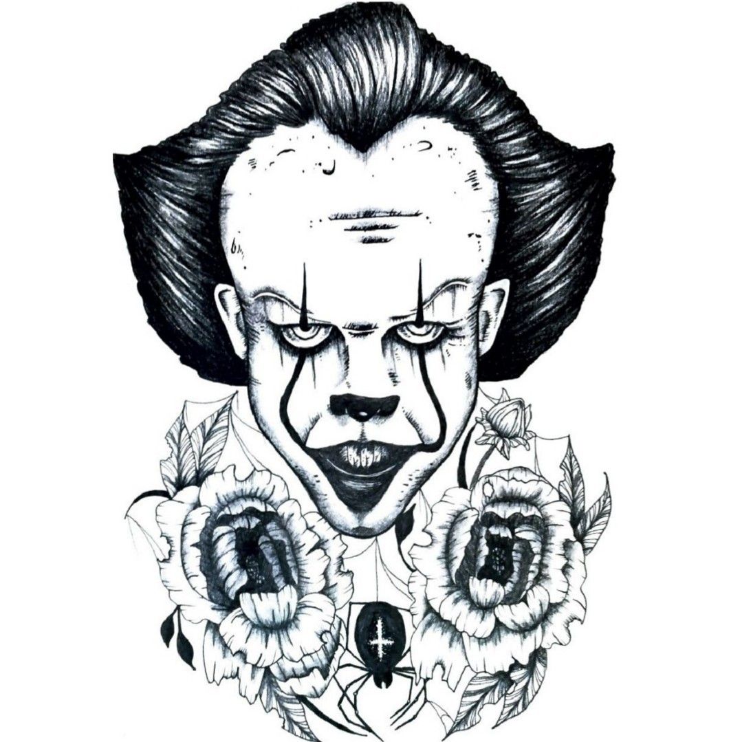 Pennywise clown tattoo by Michael Taguet  Post 23862