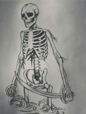Skeleton#pirate #skeletontattoo #skeleton #cutlass #sword #bones 