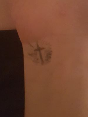 This is just a small cross symbol on my right wrist that I had done in January last year, almost everyone in our friend group just thought it would be a great idea to get it done! 