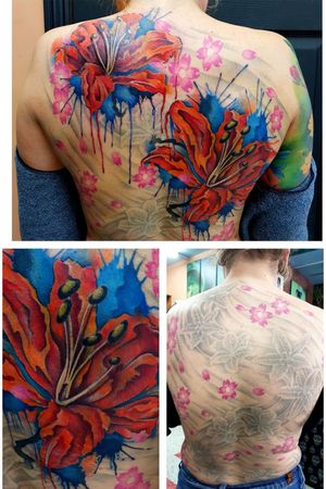 Start of a full back cover up #backpiece #backtattoo #coveruptattoo 