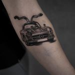 Gullwing Mercedes tattoo by Niki23gtr #niki23gtr #cartattoos #blackandgrey #car #mercedes #gullwing #gullwingmercedes #sportscar #racecar #vintagecar