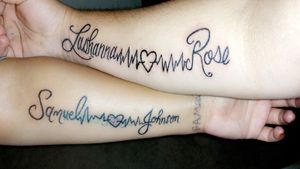 My wife's name and mine 