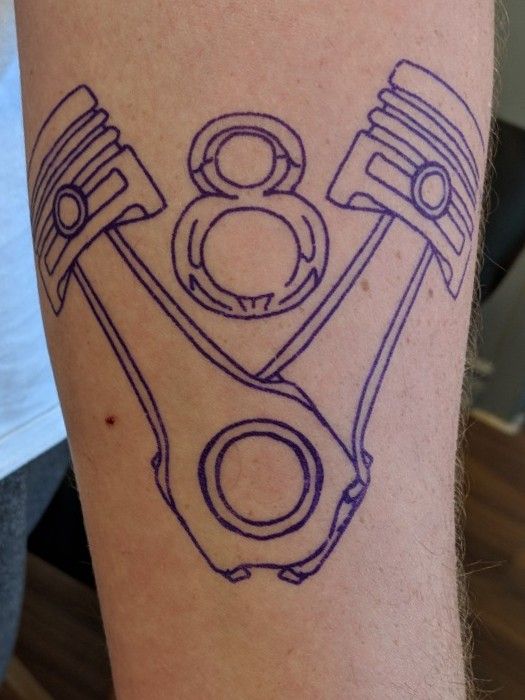 ford v8 logo tattoo
