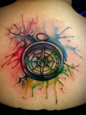 #compass  #watercolortattoo  #family  #colorfulive #signpost