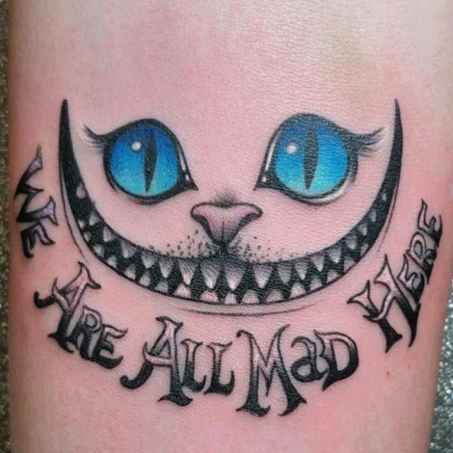 Were all mad here Tattoo  easyink