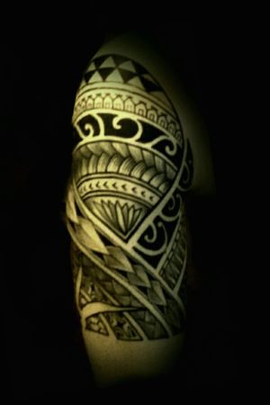 📍Just another picture of my polynesian quarter sleeve.#polynesian #polynesiantattoo #PolynesianTattoos #quartersleeve 