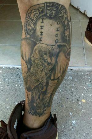 Healed Tattoo Elephant