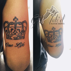 #onelife #crowntattoo 