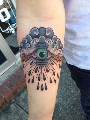Epic Traditional Eye of Storm Tattoo Tattoo made by David Wilson ironclad Tattoo Gallery Saltillo, MS
