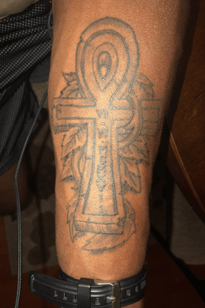 Ankh - Stands for life (Add down the middle is my Bday)