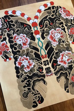 #peony#botan#bodysuits#munewari#japanesetattoo #feathercloud#japanesetattoos#shanetan #tattoo #japaneseart#japanesetattooart#irezumi#wabori#japanesepainting