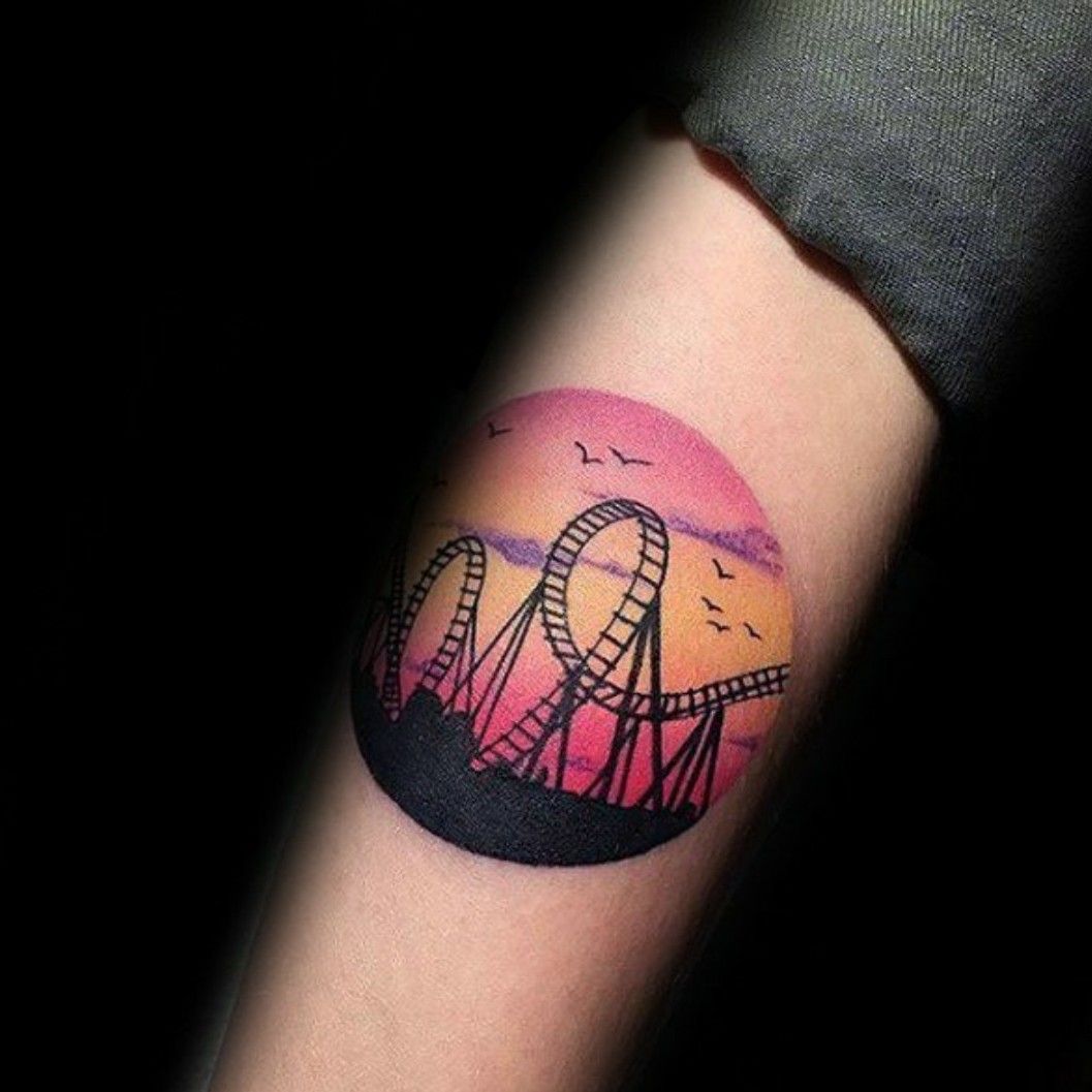 Buy Hand Drawn Roller Coaster Temporary Tattoo Sticker set of 2 Online in  India  Etsy