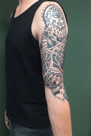 Done by Stevie Guns - Resident Artist @iqtattoo @Swallow_Ink_Tattoo #tat #tatt #tattoo #tattoos #tattooart #tattooartist #blackandgrey #blackandgreytattoo #maori #maoristyle #maoritattoo #greywas #arm #armtattoo #ink #inkee #inkedup #inklife #inklovers #art #bergenopzoom #netherlands