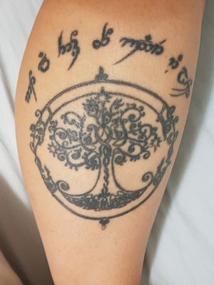 "Not all those who wander are lost"And the white tree, from lord of the rings.