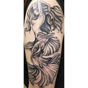 My mermaid tattoo Half sleeve 