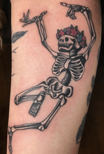 Skeleton tattoo #skeleton #flower 