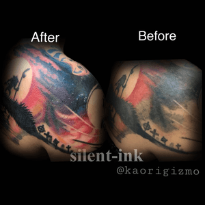 #silentink #kaorigizmo #covertattoo #tattoo #刺青 #disney #lionking #rafiki #Jack #skellington #sally #likes 