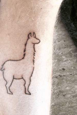 Alpaca tattoo, minimum price, very nice, about 6 months old as of july:2018, still have sharp lines.