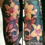 Flowers and skull