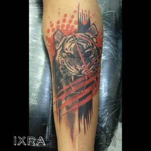 Tattoo uploaded by estudio IX tattoo • Abstract tiger tattoo • Tattoodo Tattoo uploaded by estudio IX tattoo • Abstract tiger tattoo • Tattoodo