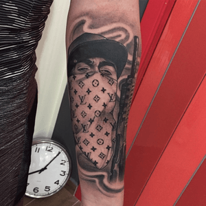 Louis Vuitton Tattoo #chicano #chicanotattoo #chicanostyle #gangsterta