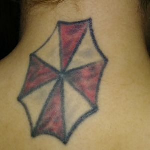 Umbrella Corp Logo. Not well inked. I am looking to get this covered or worst case scenario...removed. 