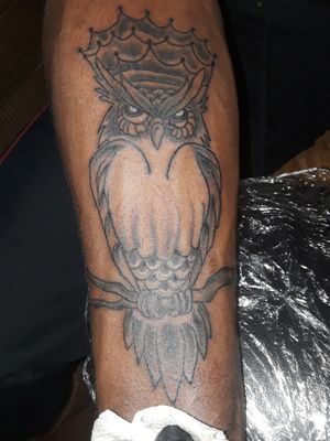 Owl with 3 row crown on my brother