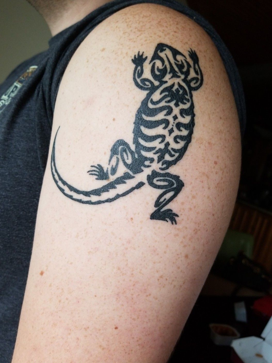 Simple tattoo inspired by my bearded dragon by Erik  Atomic Lotus in OKC   rtattoos