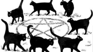 Cats around a pentacle 
