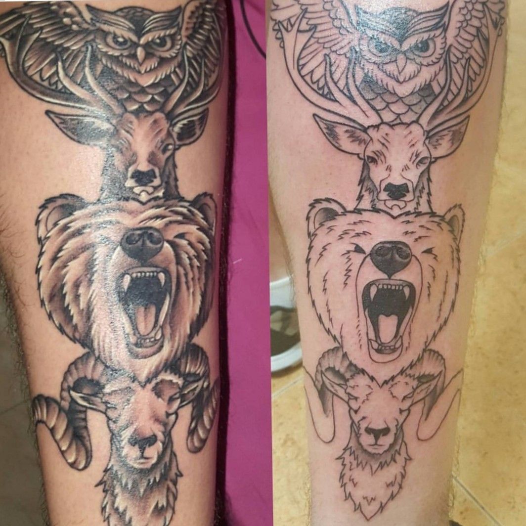Animal Totem Tattoo by Adam Sky Hold Fast Studio Redwood City Bay Area  California  rtattoos