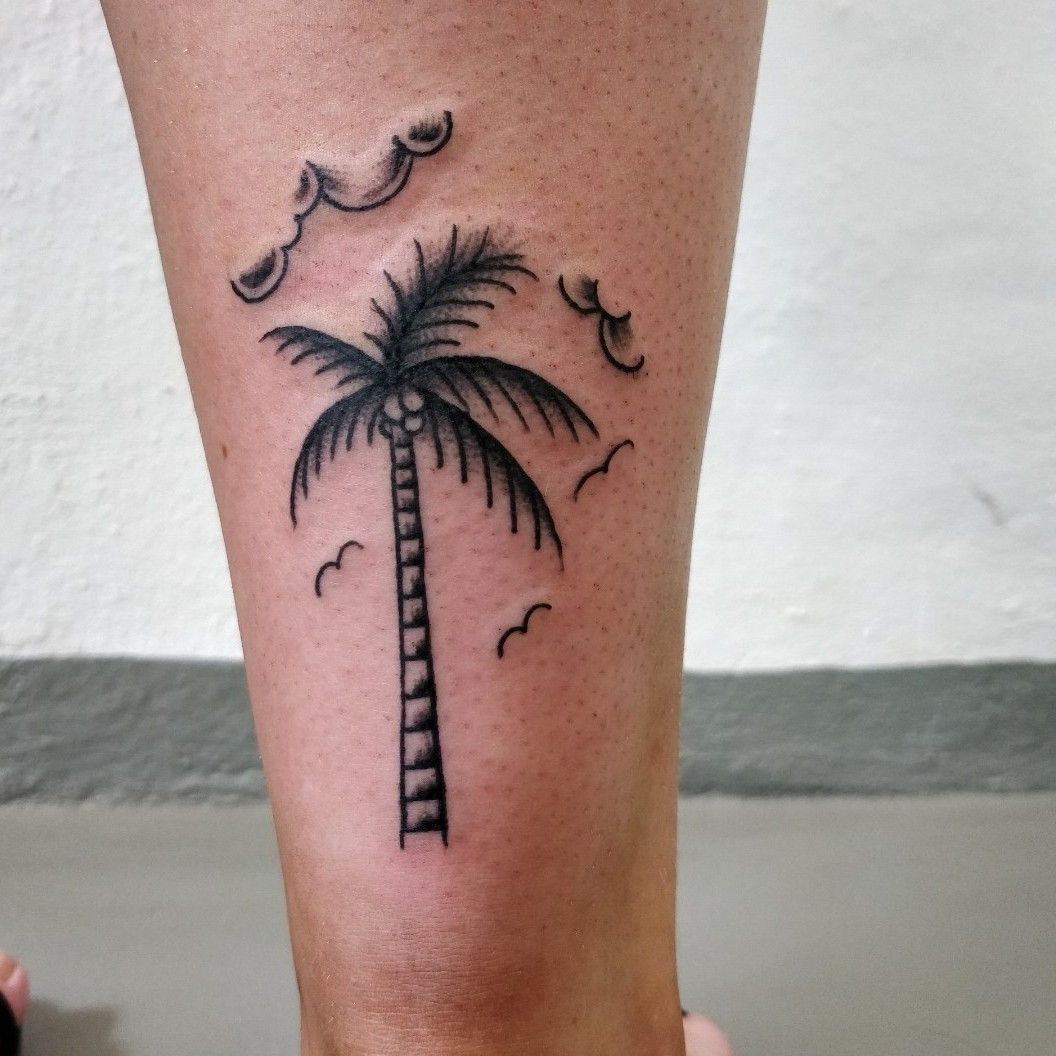 Palm tree colour tattoo  Zealand Tattoo