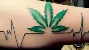 Beautiful weed tattoo