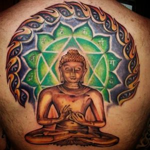 Buddha backpiece tattoo #theelectricpentattoo #theelectricpen