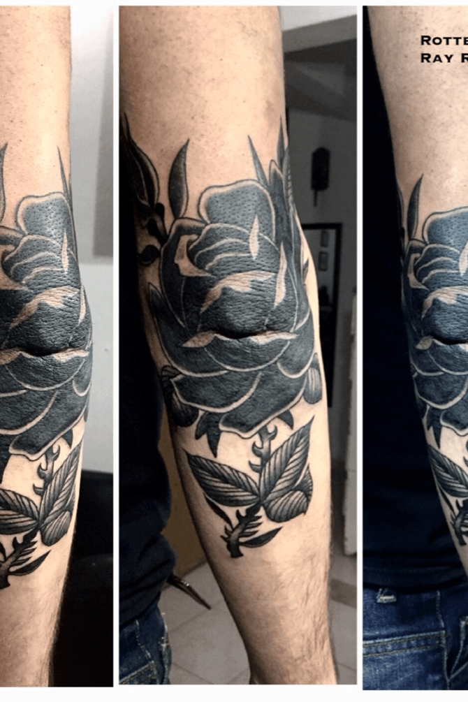 46 Totally Awesome Black Rose Tattoo That Will Inspire You To Get Inked   Spiritustattoocom  Trendy tattoos Elbow tattoos Sleeve tattoos