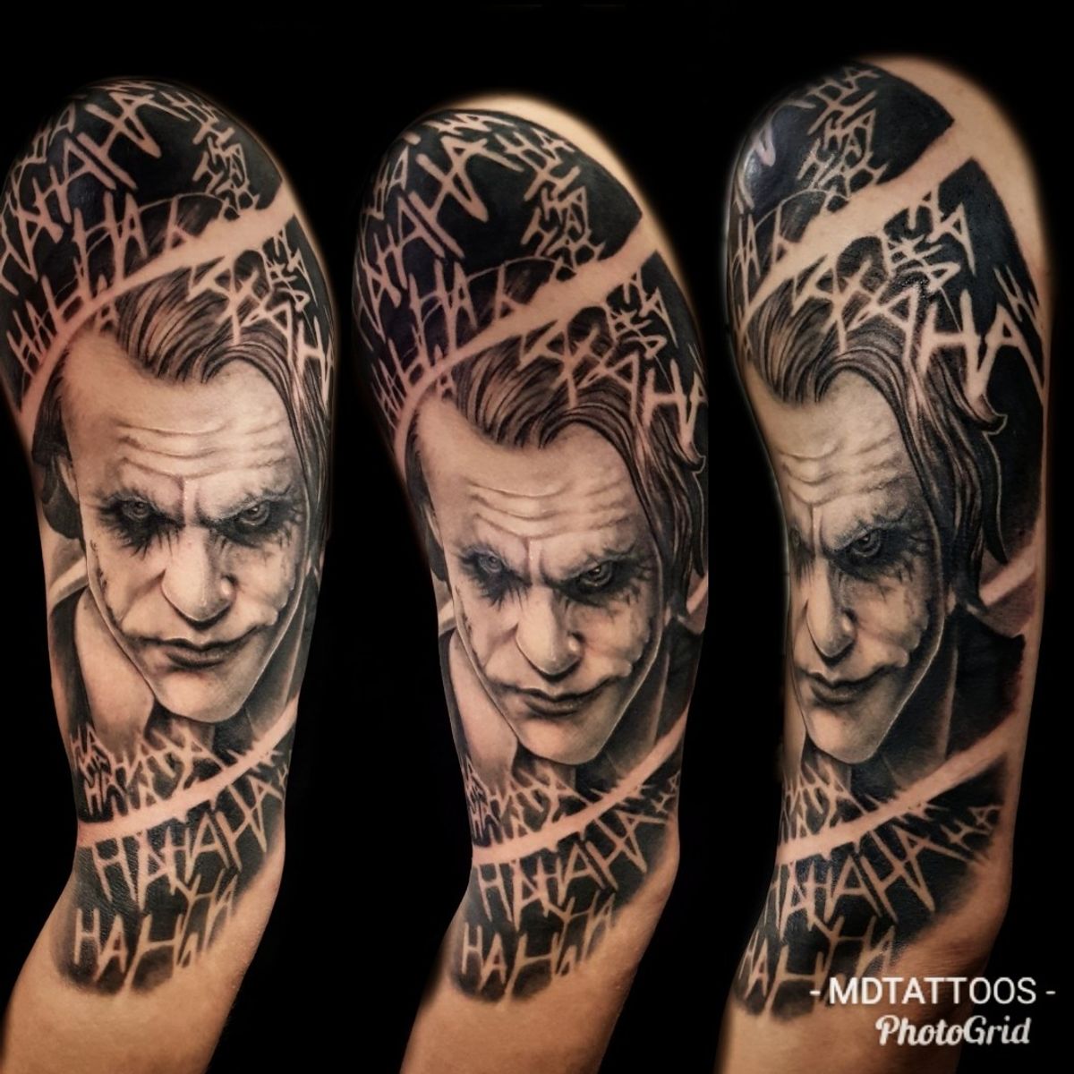 Tattoo uploaded by Morgan Davies • Completed this in 2 day sessions #joker  #batmanjoker #jokertattoo #batmantattoo #dccomics #comicportrait #portrair  #jokerportrait • Tattoodo