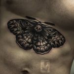 Tattoo by Adam Chenko Alexey #adamchenkoalexey #deathmothtattoos #blackandgrey #death #moth #wings #insect #animal #eyes #darkart #skull