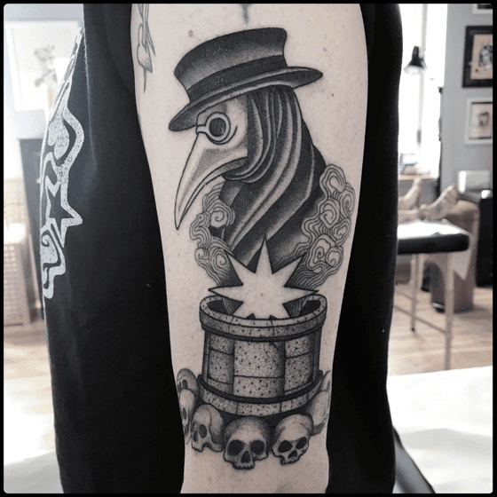 Tattoo uploaded by Gretchen  Plague doctor from bubonicblack plague   Tattoodo