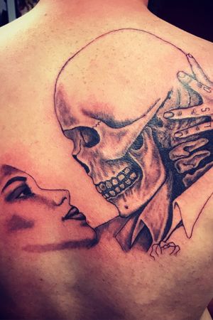 Tattoo done at A Magickal Place Derby skull tatt