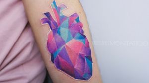 Freehand geometric heart. 