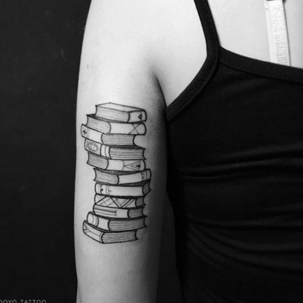 stack of books tattooTikTok Search