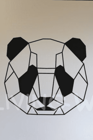 Geometric panda head found online