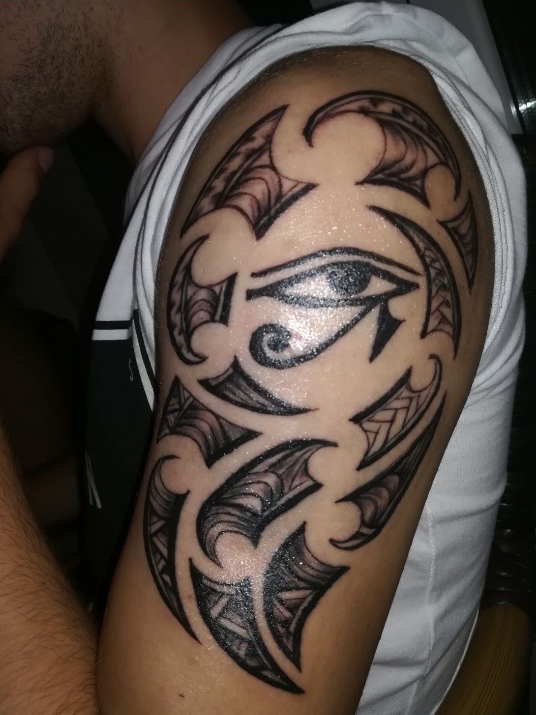 Tattoo uploaded by Mario  Maoritribal with eye of horus  Tattoodo