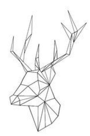 Geometric deer head found online