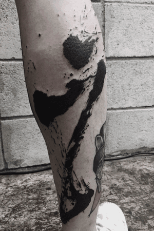 Brush stroke tattoo, un(Chinese word) Instagram: hanu_tattoo #tattoo #hanutattoo #lettering #brushstroke 