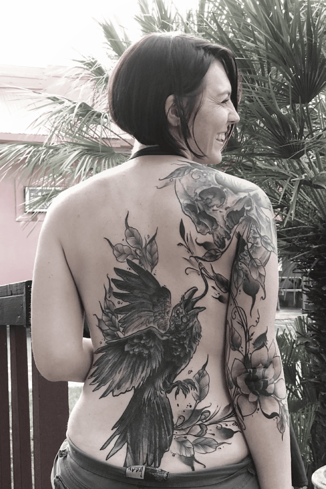 tattoo raven  Tattoos tattos tattooart tattooed  Man Back Bird Tattoo  HD Png Download  kindpng